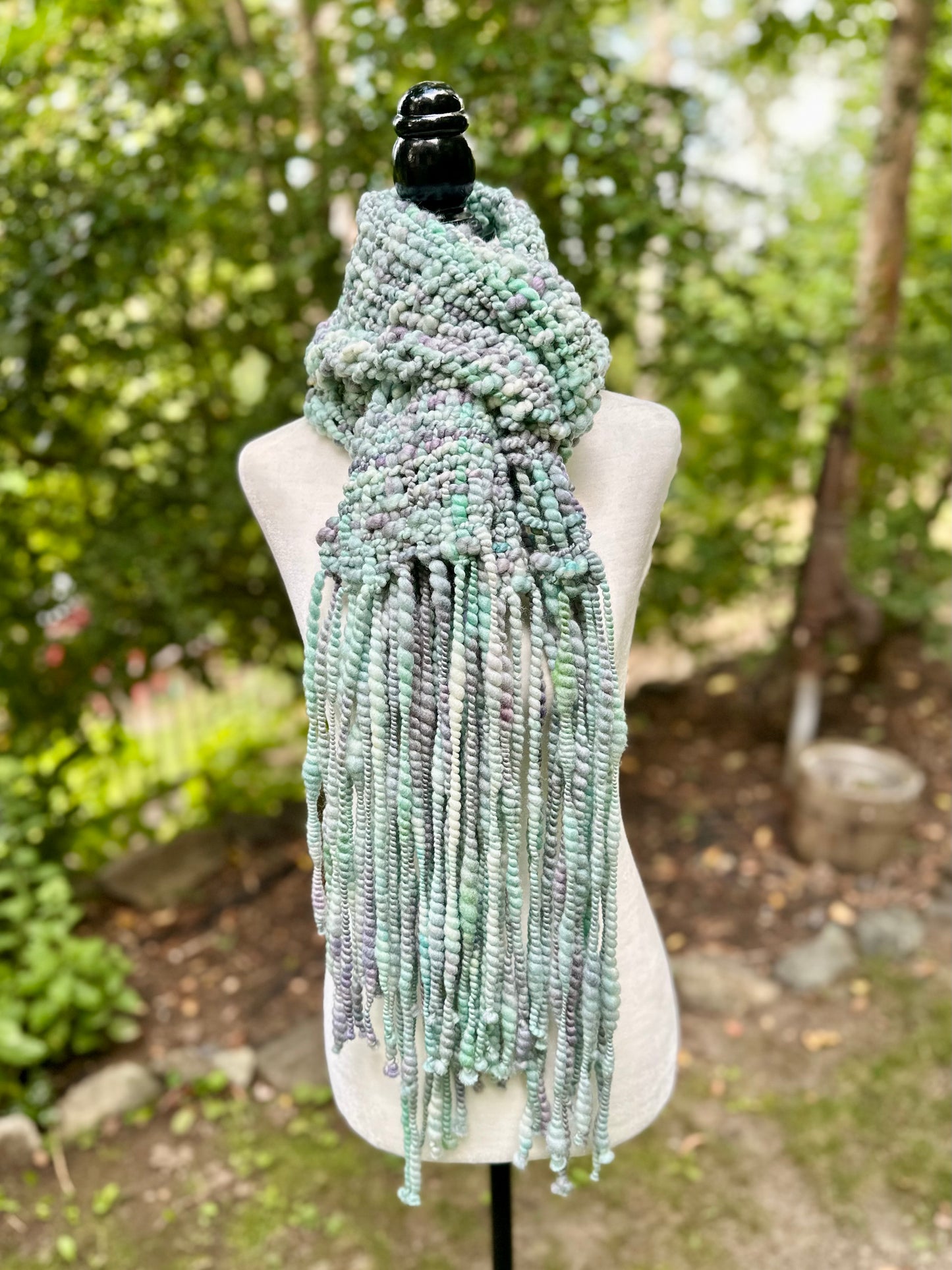Merino & Silk Art Yarn Scarf - MADE TO ORDER