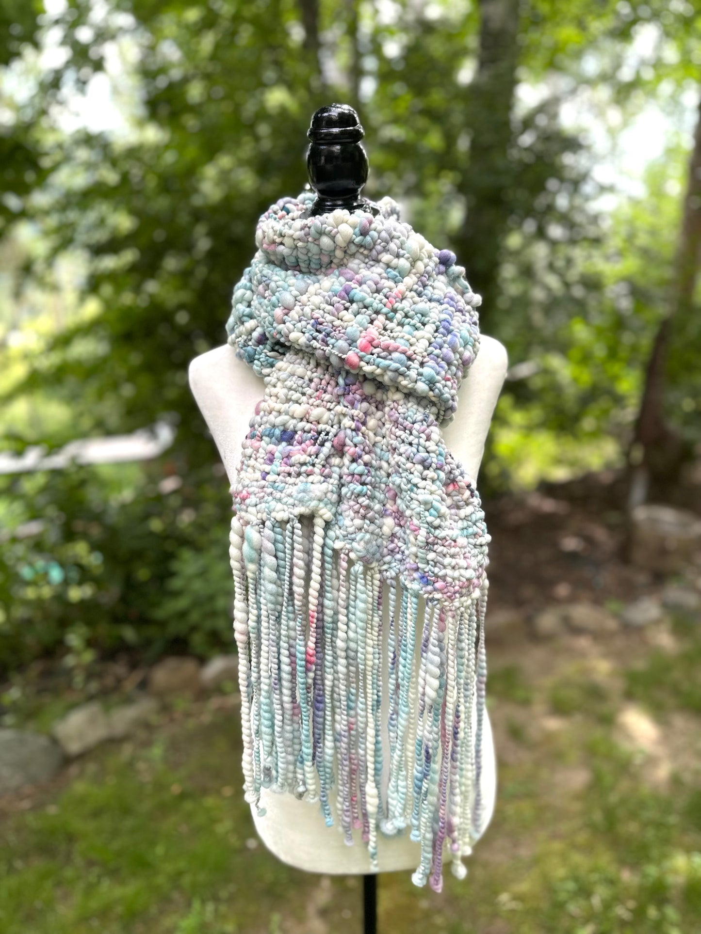 Merino & Silk Art Yarn Scarf - MADE TO ORDER
