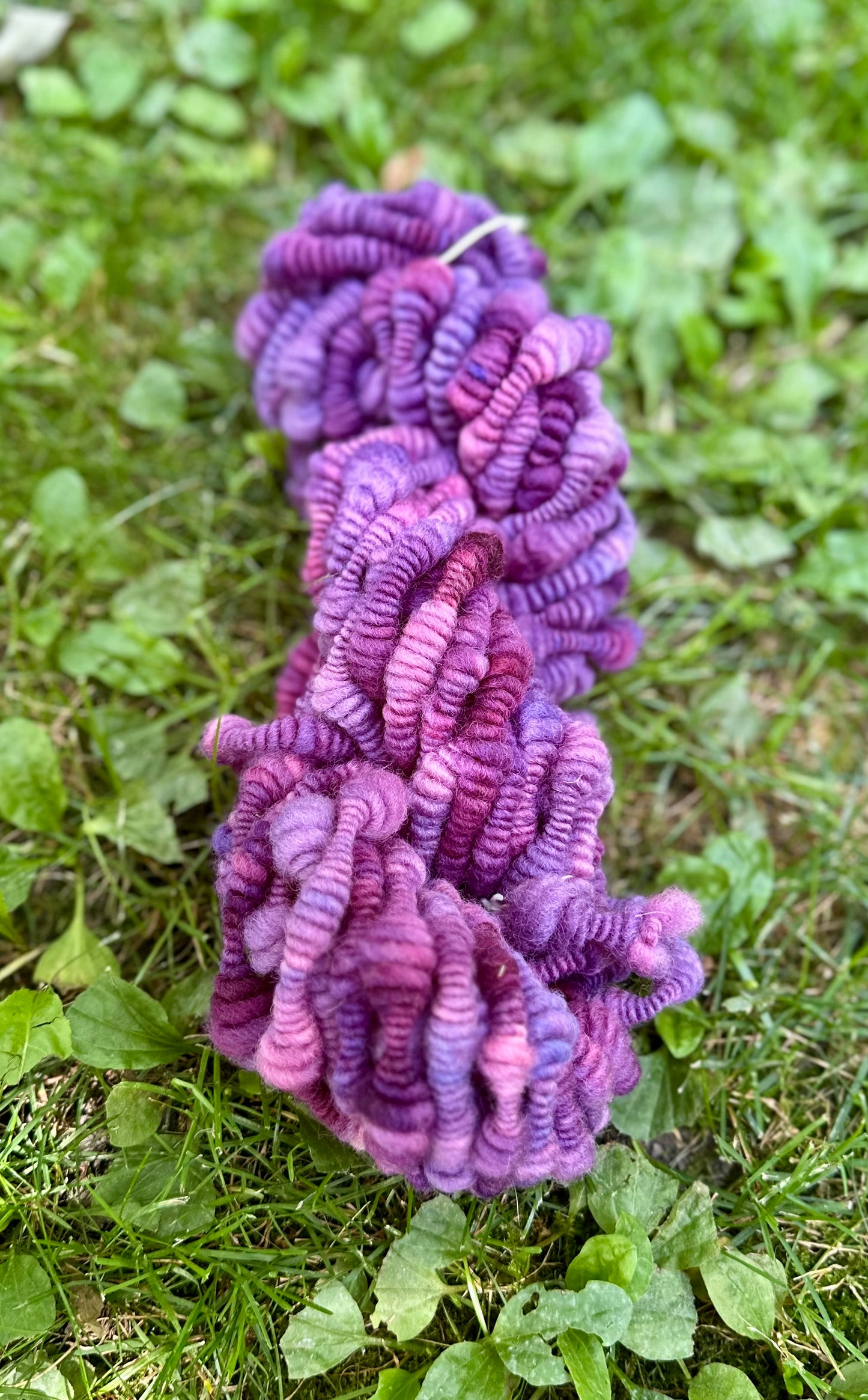 3 Yards Purple Handspun Art Yarn