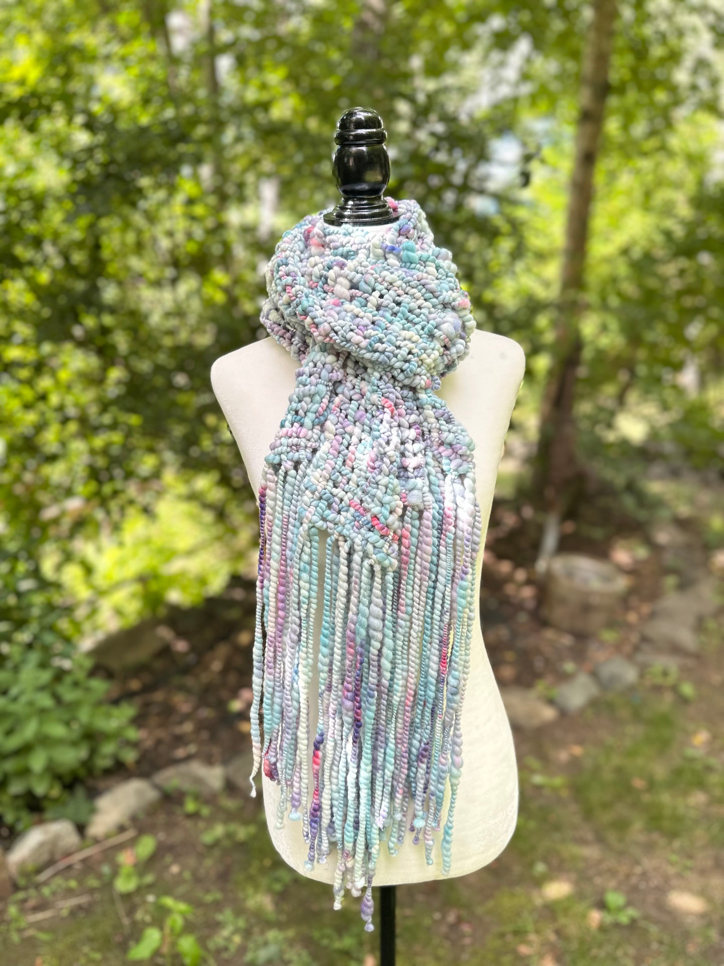 Merino & Silk Art Yarn Scarf - MADE TO ORDER