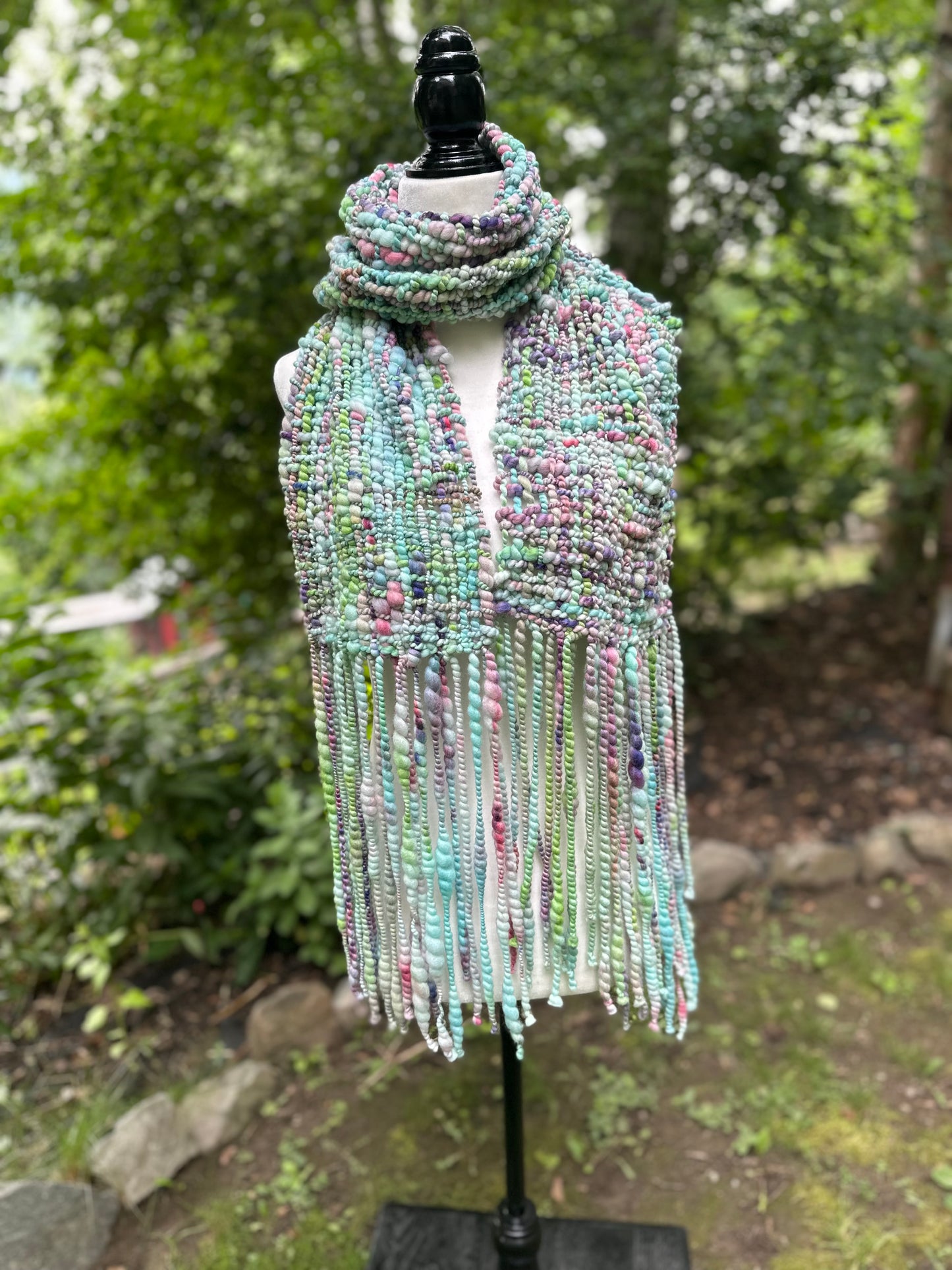 Merino & Silk Art Yarn Scarf - MADE TO ORDER