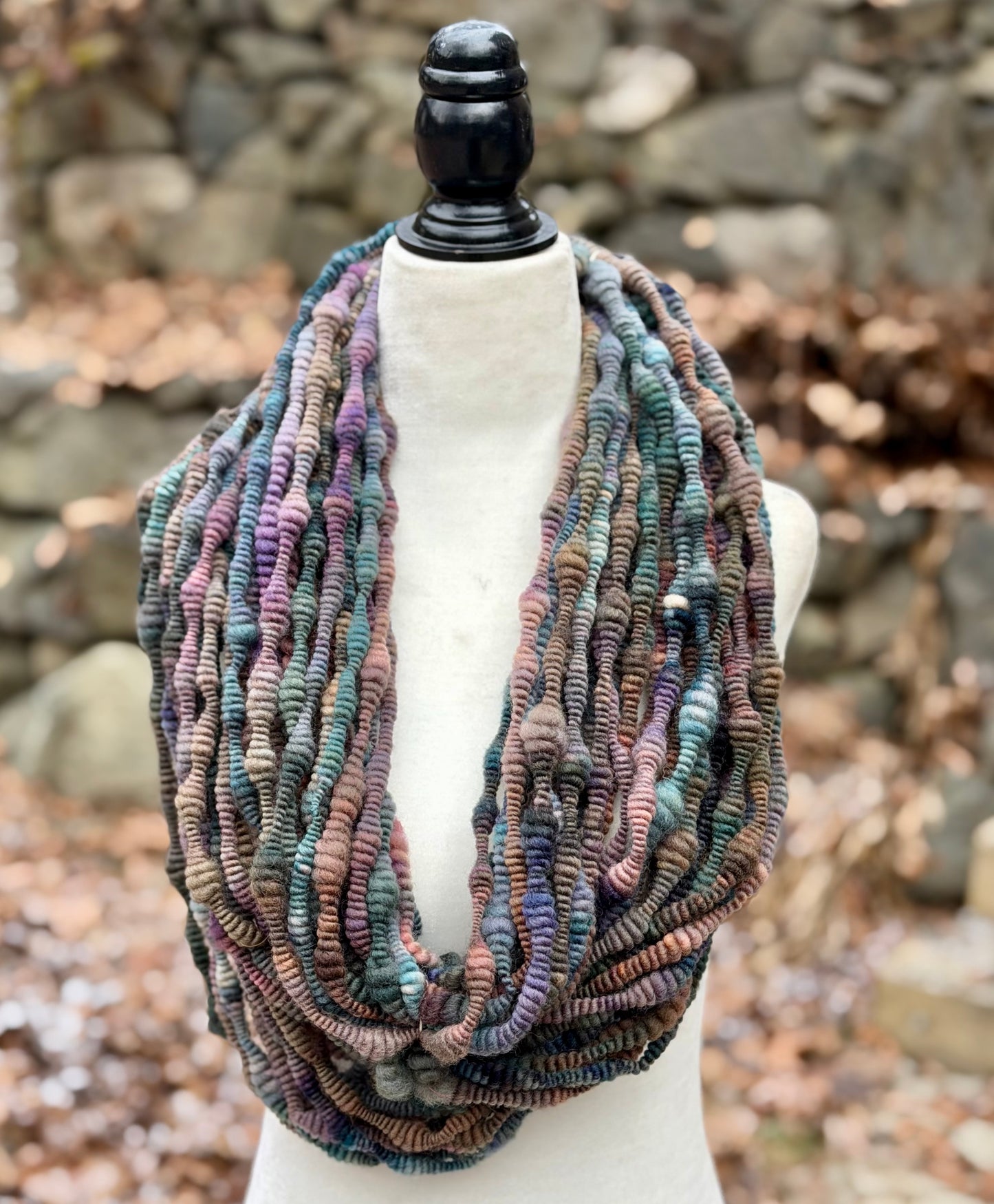 Coiled Art Yarn – Hand Dyed, Handspun Textured Fiber Art - 4 Yard Increments