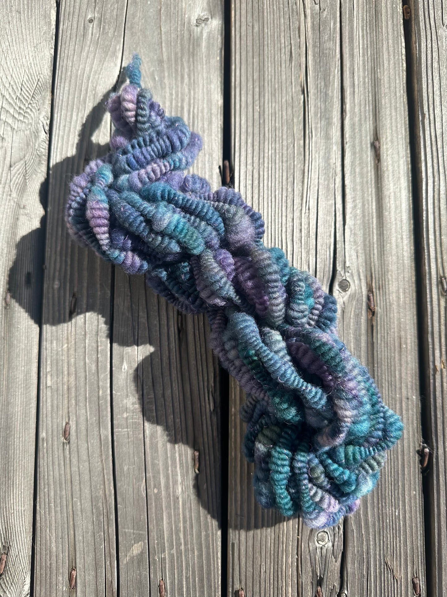 3 Yards Coiled Handspun Art Yarn