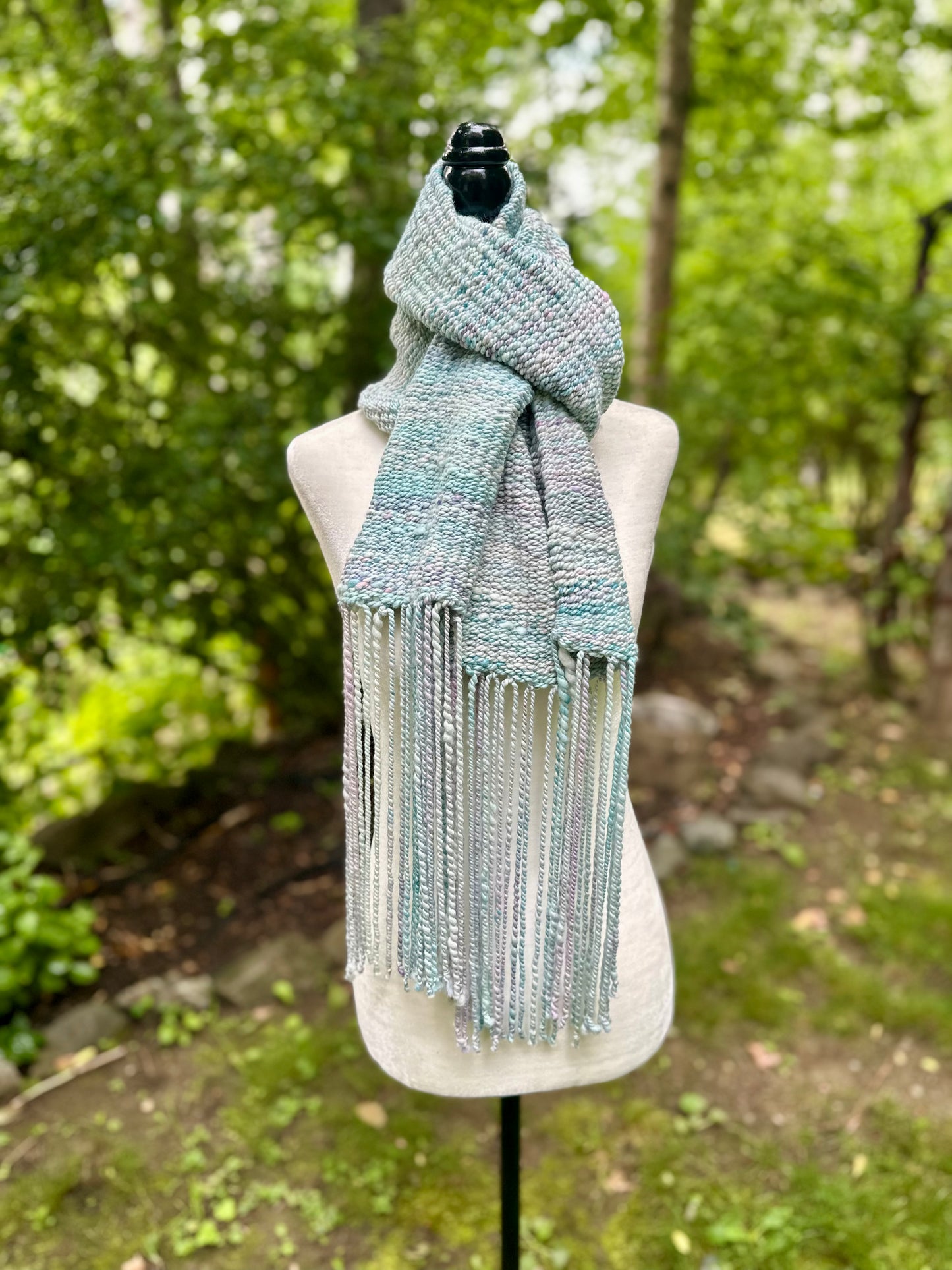 Merino and Silk Handspun Yarn Scarf - MADE TO ORDER