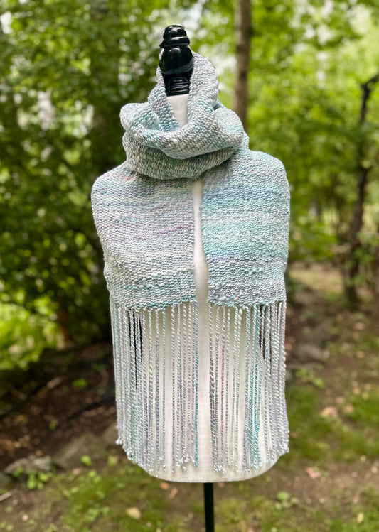 Merino and Silk Handspun Yarn Scarf - MADE TO ORDER