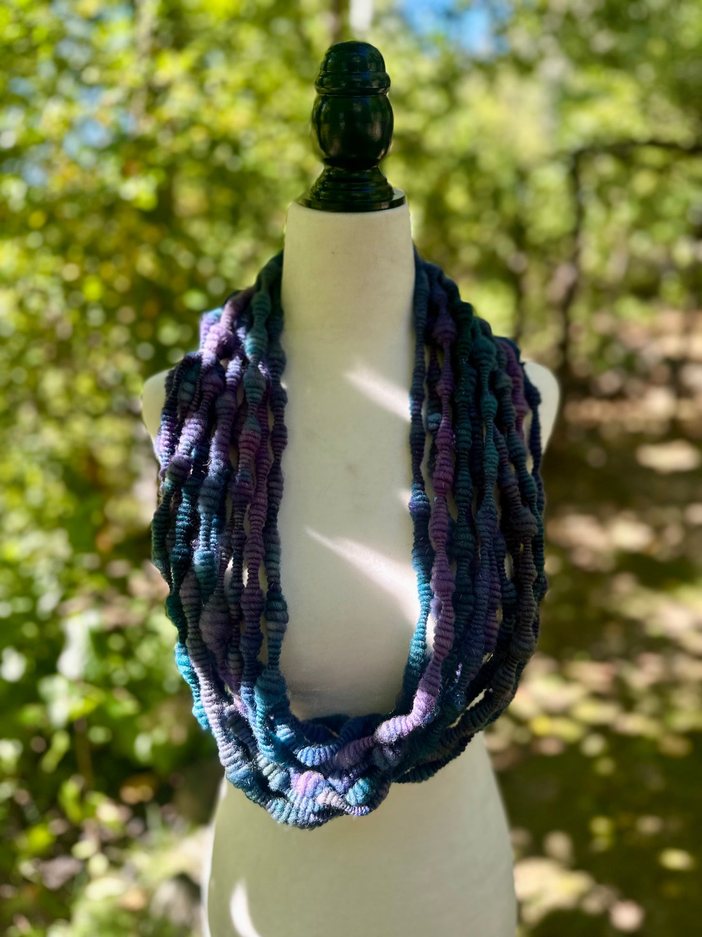 3 Yards Coiled Handspun Art Yarn