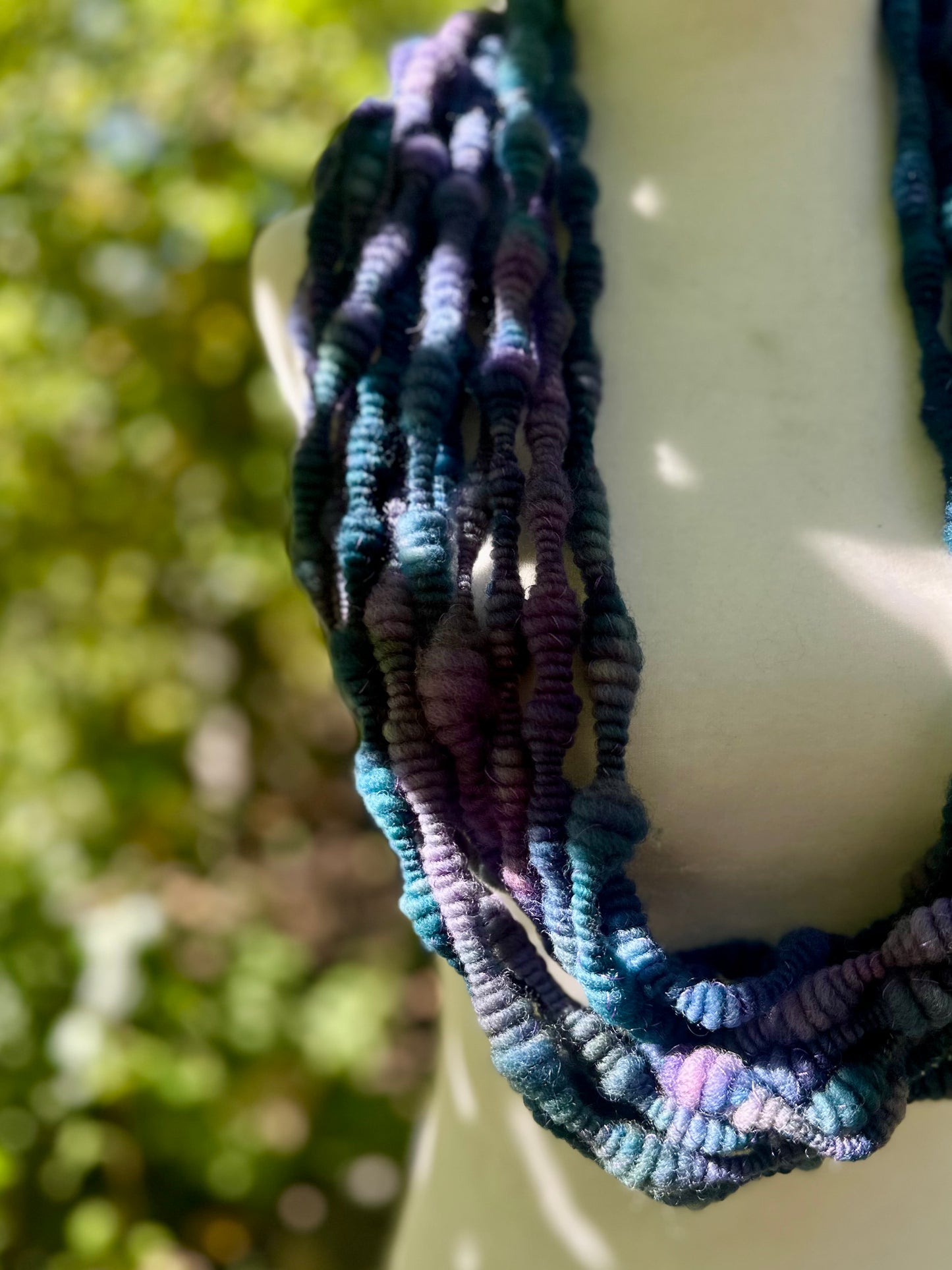 3 Yards Coiled Handspun Art Yarn