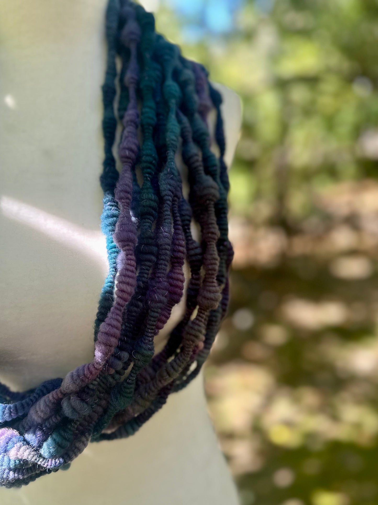 3 Yards Coiled Handspun Art Yarn