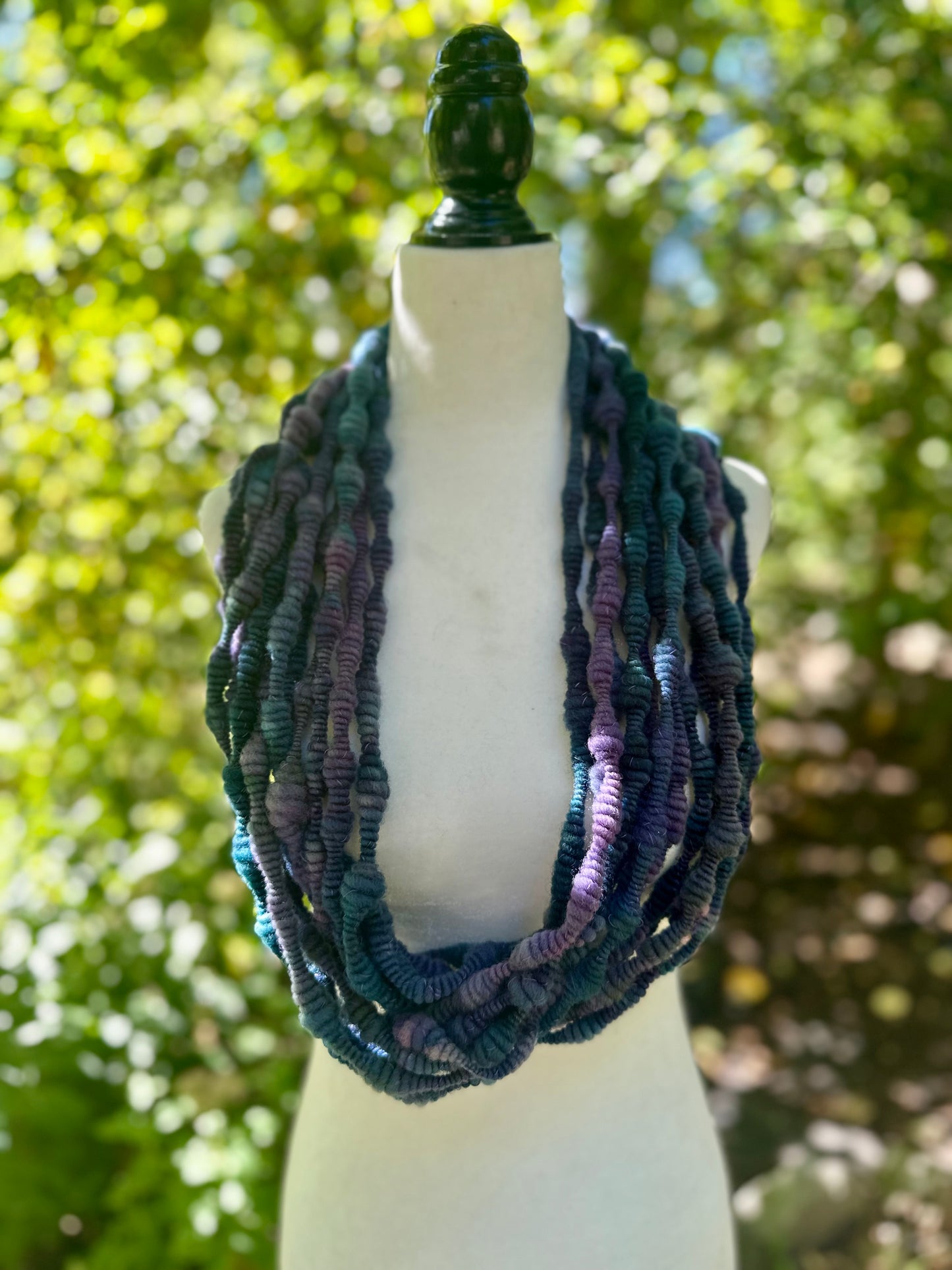 3 Yards Coiled Handspun Art Yarn