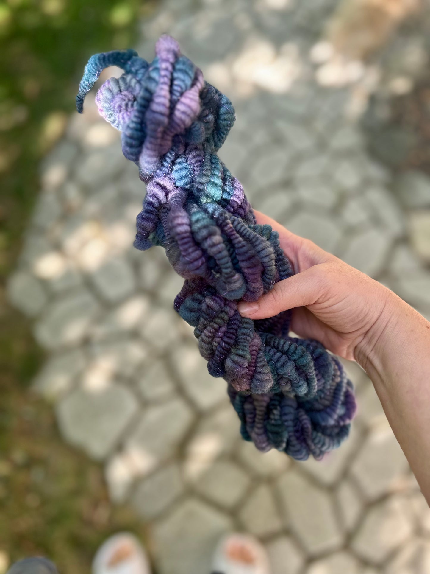 3 Yards Coiled Handspun Art Yarn