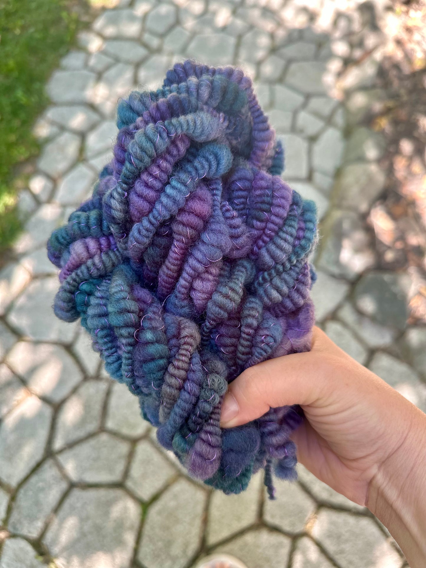 3 Yards Coiled Handspun Art Yarn