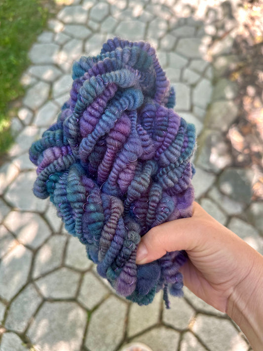 3 Yards Coiled Handspun Art Yarn