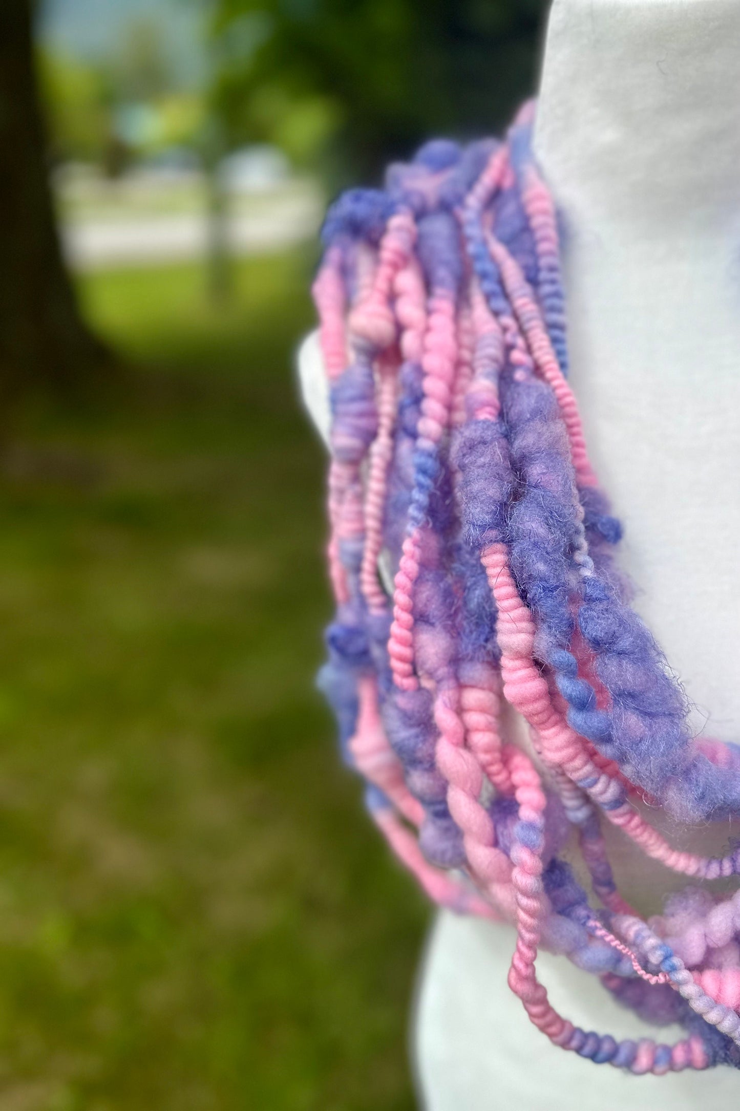 3 Yards Handspun Coiled Art Yarn